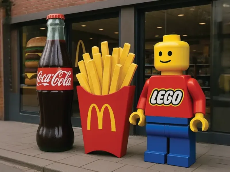 نمونه ماکت مواد غذایی سیب زمینی و نوشابه